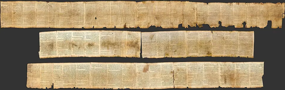Columns of Hebrew text on the Great Isaiah Scroll from Qumran Cave 1, copied around 150–100 BCE