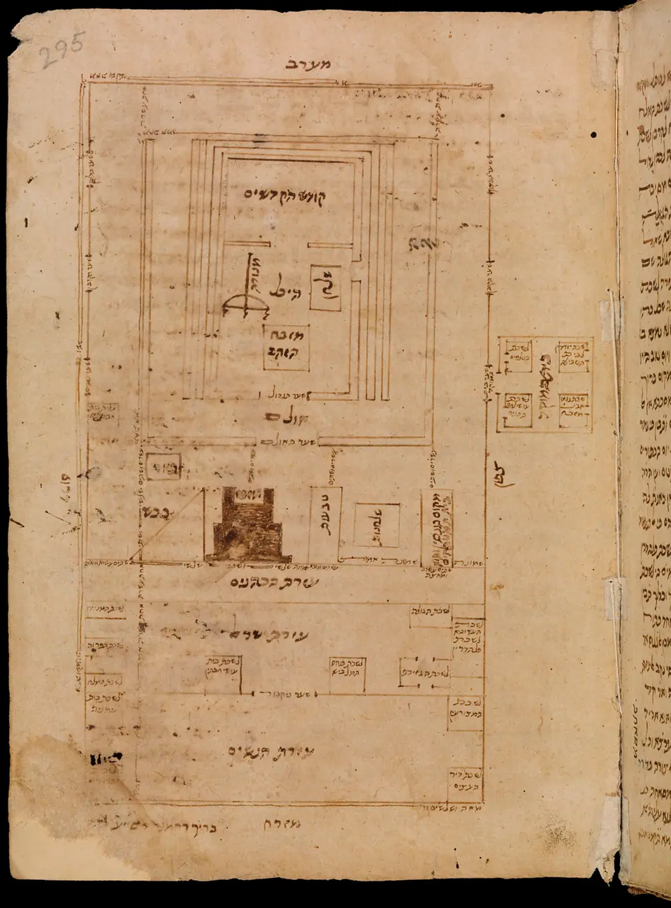 A page of Maimonides' Commentary on the Mishnah in his own hand: Arabic written in Hebrew letters, with corrections between the lines