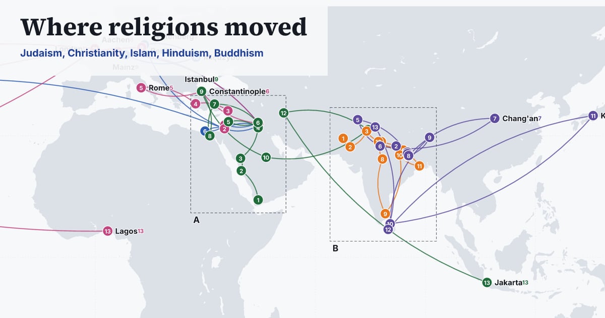 Betsaida Map Where Religions Moved: 9,000 Years on One Map